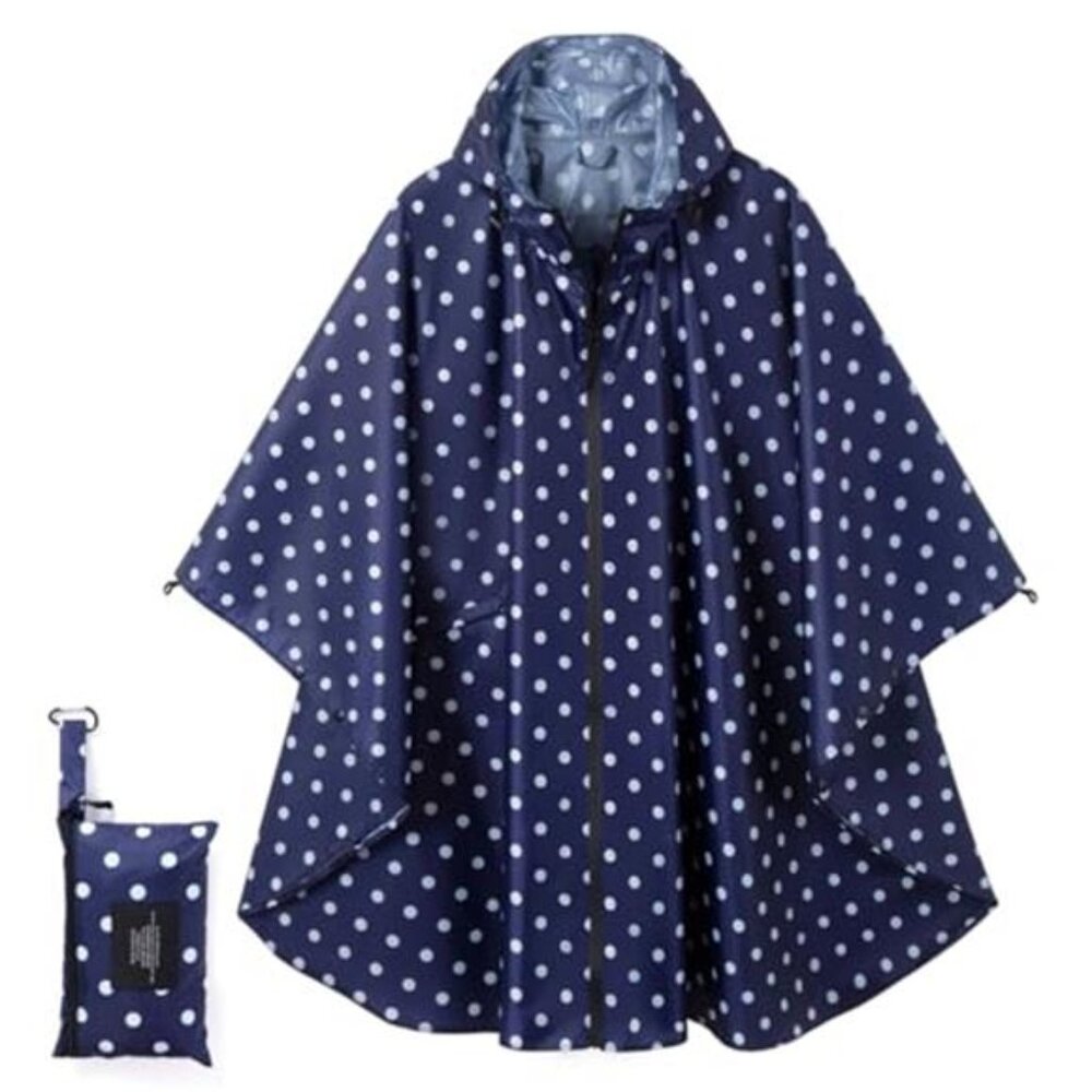 Waterproof Hooded Rain Poncho Jacket With Pocket Unisex Adult Travel Outdoor